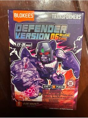NWT Blokees Transformers Defender Version 06 Brutal Fang Action Figure Model Kit